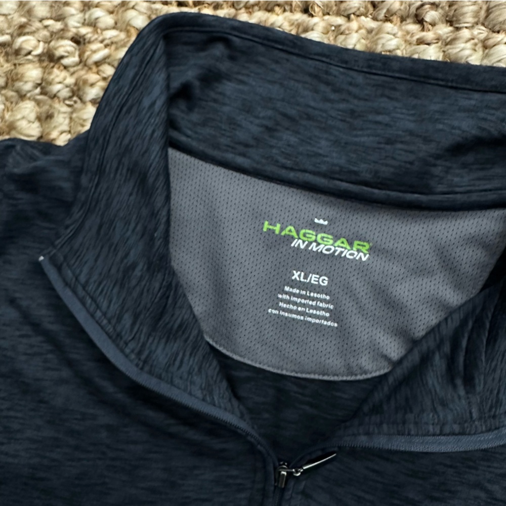 Haggar In Motion Performance Casual Mens XL 1/4 Zip Pullover Golf